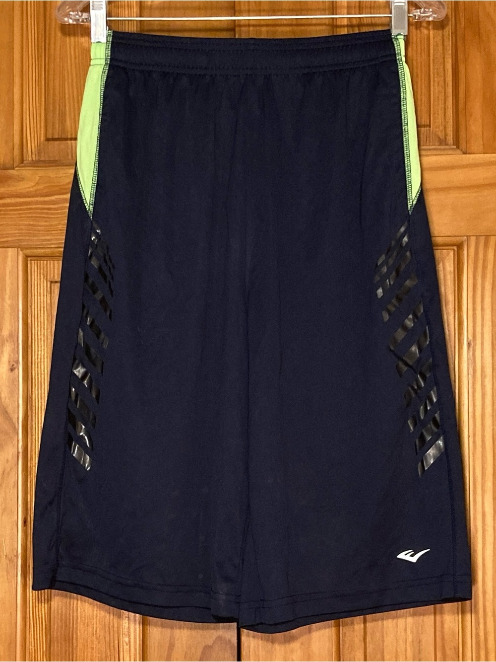 NWOT Everlast Basketball Athletic Shorts Long Blue Green Boys XL 18/20
